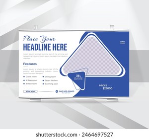 Real estate dream house sell backdrop template design