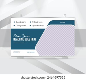Real estate dream house sell backdrop template design