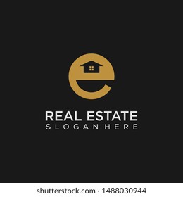 Real estate E letter logo graphic