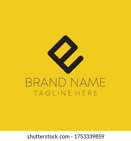 real estate e letter logo design vector 