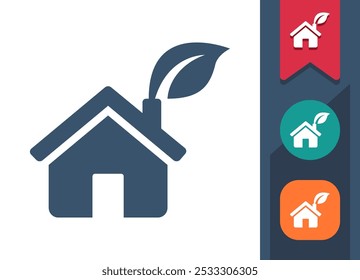 Real Estate, Eco House Icon. Professional, pixel perfect icon. EPS 10 format.