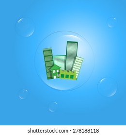 real estate economic bubble  concept 