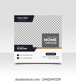 Real Estate Editable Social Media Post Minimalist Template Design