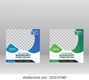 Real Estate Elegant Home Sale Social Media Post Banner Template