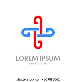 Real estate elegant lowercase flat logo design template