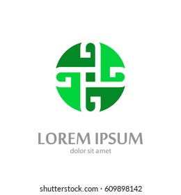 Real estate elegant lowercase flat logo design template