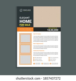 Real Estate Elegant Modern Apartment Building Buy Houses Flyer Template