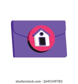 Icono de estilo de Vector de correo electrónico de bienes raíces. Archivo Eps 10