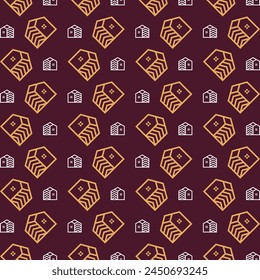 Real estate energizing trendy multicolor repeating pattern vector illustration background design