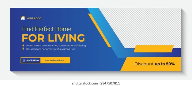 Real estate facebook cover banner design