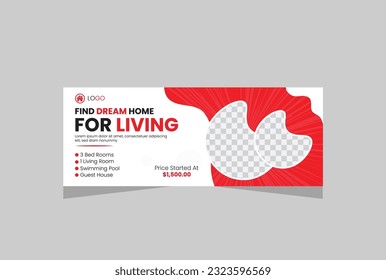 real estate facebook cover design template for your business.
