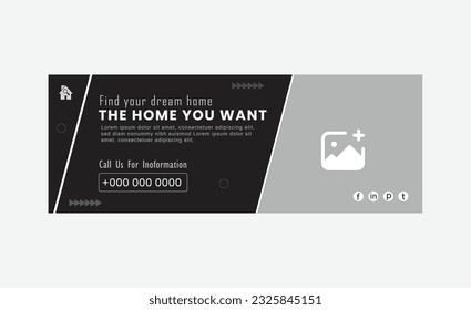 Real estate facebook Cover Design BannerTemplate and Web Banner for housing company