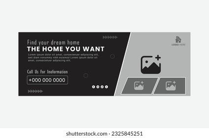 Real estate facebook Cover Design BannerTemplate and Web Banner for Social Media Post