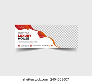 Real estate facebook cover and web banner template