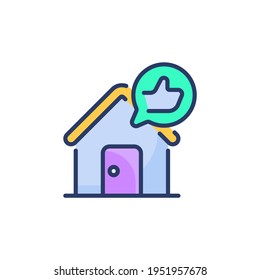 Estate Feedback Symbol in Vektorgrafik. Logotyp