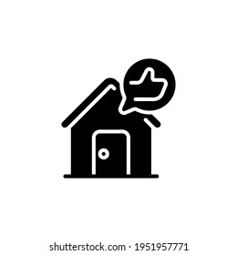 Real Estate Feedback icon in vector. Logotype