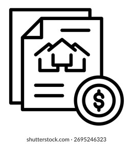 Elemento de icono de archivo inmobiliario para diseño