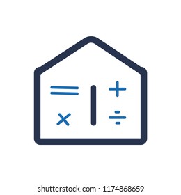 Real estate financial icon, Mortgage Calculation Icon