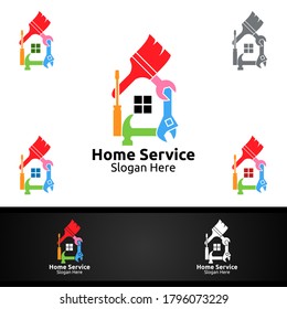Real Estate and Fix Home Repair Services Logo Design