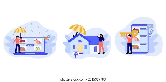 Real Estate Flat Bundle Illustration