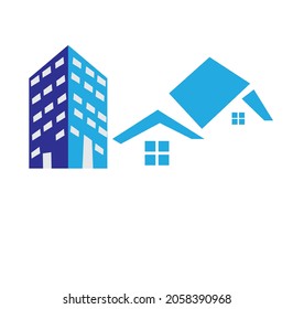 Real estate flat clip art or logo or minimalist logo