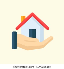 Real Estate Flat Icon Vector Graphic Download Template Modern