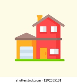 Real Estate Flat Icon Vector Graphic Download Template Modern