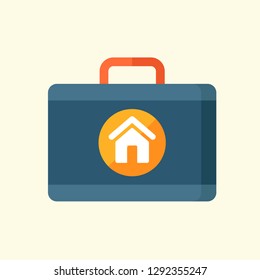 Real Estate Flat Icon Vector Graphic Download Template Modern