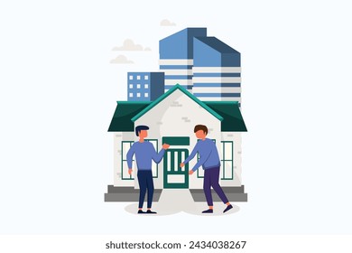Real Estate Flat Illustration Design