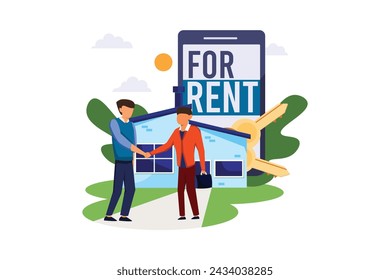 Real Estate Flat Illustration Design