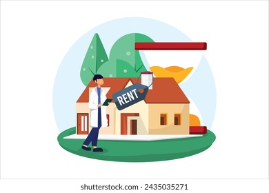 Real Estate Flat Illustration Design