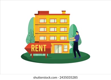 Real Estate Flat Illustration Design