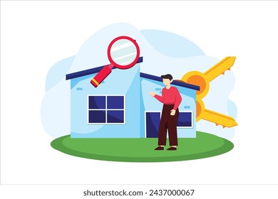 Real Estate Flat Illustration Design