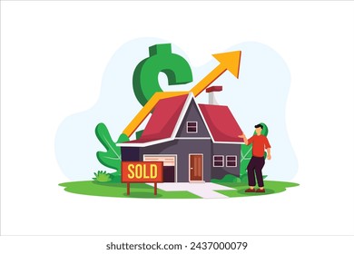 Real Estate Flat Illustration Design