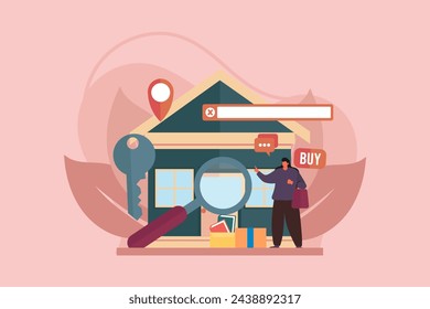 Real Estate Flat Illustration Design