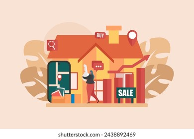 Real Estate Flat Illustration Design