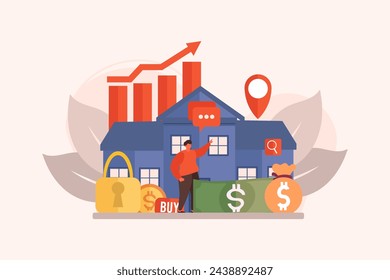 Real Estate Flat Illustration Design