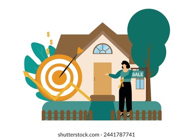 Real Estate Flat Illustration Design