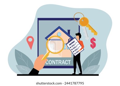 Real Estate Flat Illustration Design