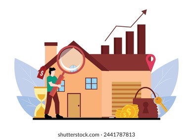 Real Estate Flat Illustration Design