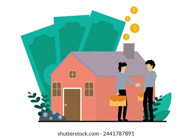 Real Estate Flat Illustration Design