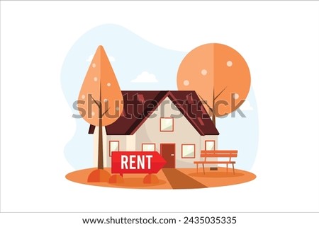 Real Estate Flat Illustration Design