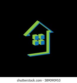 Real estate flat logo