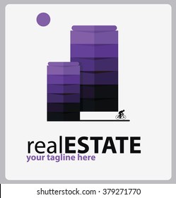Real estate flat logotype