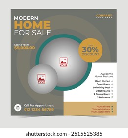 Real estate flayer design template