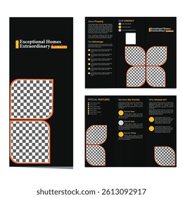 real estate flyer creative business trifold design