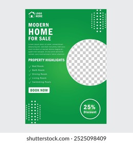 Es un diseño de flyer inmobiliario.