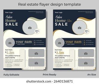 Real Estate Flyer Design bundle, property sale flyer, social media post set template, flyer design for rent. house square template