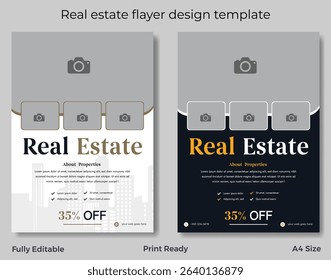 Real Estate Flyer Design bundle, property sale flyer, social media post set template, flyer design for rent. house square template