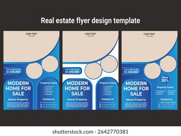 Real Estate Flyer Design bundle, property sale flyer design, flyer design for rent. residential flyer template. 